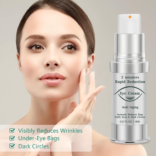  AirroYE 2 minutes Anti-Aging Rapid Reduction Eye Cream（8ml / 70 Pumps） Instantly and Visibly Reduces Wrinkles as Bags, Puffy eyes, Dark Circles, Fine Lines & Crows Feet for 6 hours