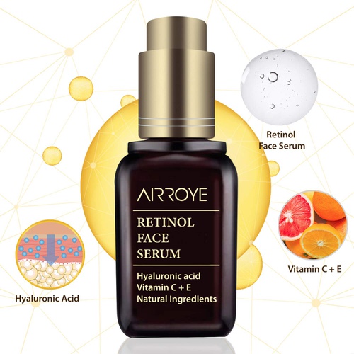  AirroYE Anti-Aging & Anti-Wrinkle Retinol Serum for Face for Women and Wen, Dark Spot Corrector Remover for All Skin Type  Natural Ingredients with Hyaluronic acid, Vitamin C + E