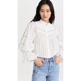 Aje Recurrence Frill Button Up Blouse