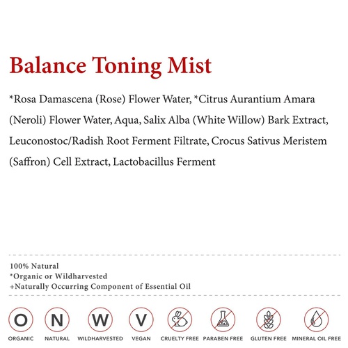  Akar Skin Balance Toning Mist - Hydrating Anti-Microbial Facial Rose Toner Mist - Supports Skin Repair & Nourishment for Healthy, Fresh Appearance - Natural Vegan Formula (70 ml, 2