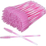 Akstore 100 Pack Multicolor Disposable Eyelash Mascara Brushes Eyelash Brush Wands Applicator Makeup Brush Tool Kits (Pink)