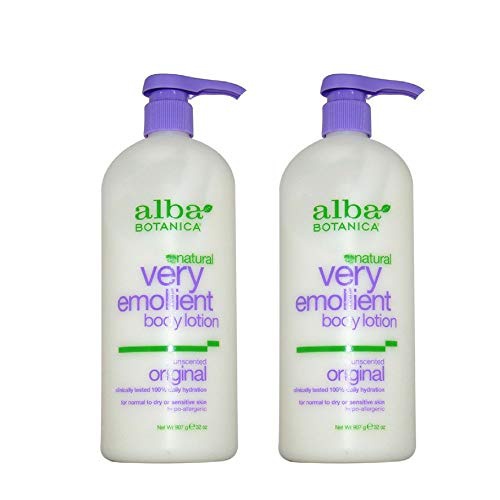  Alba Botanica Very Emollient Body Lotion, Unscented,2-pack, 32-Ounce Bottle