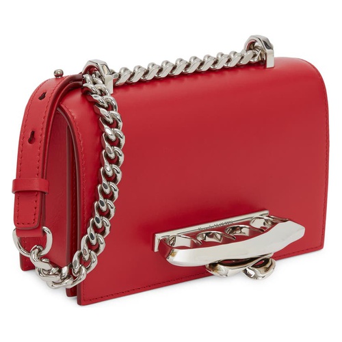 알렉산더 매퀸 Alexander McQueen Sculptural Knuckle Ring Leather Shoulder Bag_WELSH RED