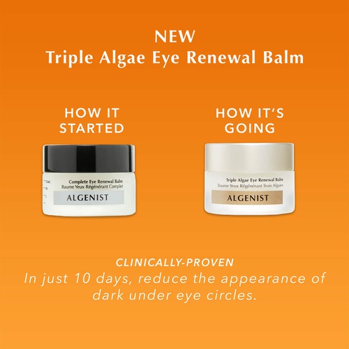  Algenist Triple Algae Eye Renewal Balm - Firming + Smoothing Cream with Alguronic Acid to Help Reduce the Appearance of Dark Circles, Bags, Puffiness, Fine Lines + Wrinkles (15ml)