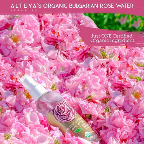  Alteya Organics Bulgarian Rose Water Toner - USDA Organic, Award-Winning, Organic Toner Mist, 8.5 oz/250ml