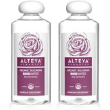 Alteya Organics Rose Water, Organic Facial Toner, 34 Fl Oz/ 2x17 Fl Oz Bundle, Pure Bulgarian Rosa Damascena Flower Water, Award-Winning Moisturizer, BPA-Free Bottle with Reducer