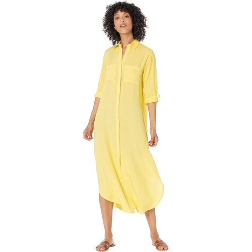  America & Beyond Butter Yellow Oxford Cover-Up