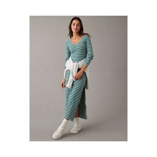 아메리칸이글 AE Long-Sleeve Knit Midi Dress