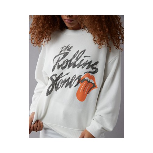아메리칸이글 AE Oversized Distressed Rolling Stones Graphic Sweatshirt