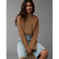 AE Cropped Mesh Pullover Sweater