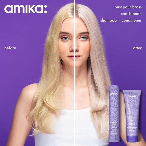  amika Bust Your Brass Cool Blonde Shampoo