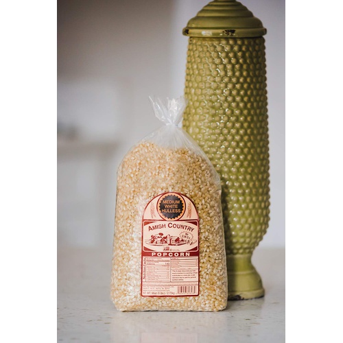  Amish Country Popcorn | 6 lb Bag | Medium White Popcorn Kernels | Old Fashioned with Recipe Guide (Medium White - 6 lb Bag)