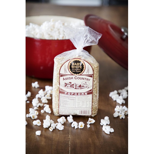  Amish Country Popcorn - Baby White Extra Small and Tender - GMO Free 2 lb Bag