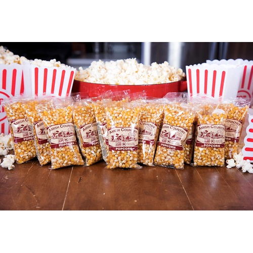  Amish Country Popcorn | 24 (4 Oz Bags) Medium Yellow Popcorn | Old Fashioned with Recipe Guide