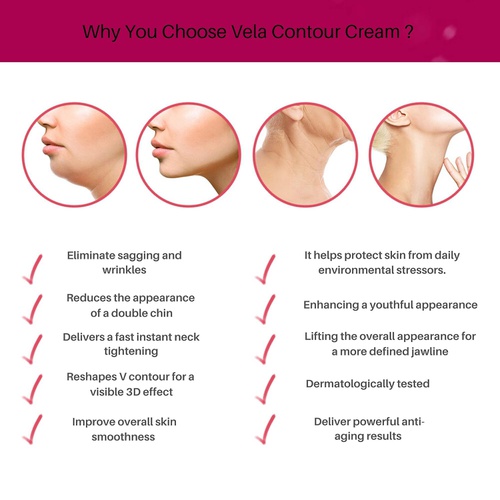 Anacis Double Chin Reducer Neck Firming Face Shaping Cream. Vela Contour - 30ml