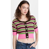 Andersson Bell Choi Jewel Buttons Stripe Cardigan