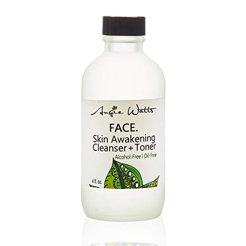  Angie Watts FACE. Skin Awakening Cleanser + Toner, 4oz - Alcohol-free, Oil-free Cleanser & Toner Duo | All Natural and Organic Ingredients, Vegan | Formulated with Organic Witch Hazel & Aloe
