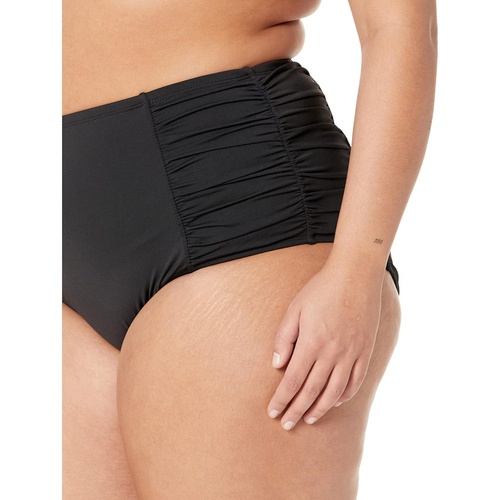  Anne Cole Plus Size Shirred High-Waist Tummy Control Bottoms