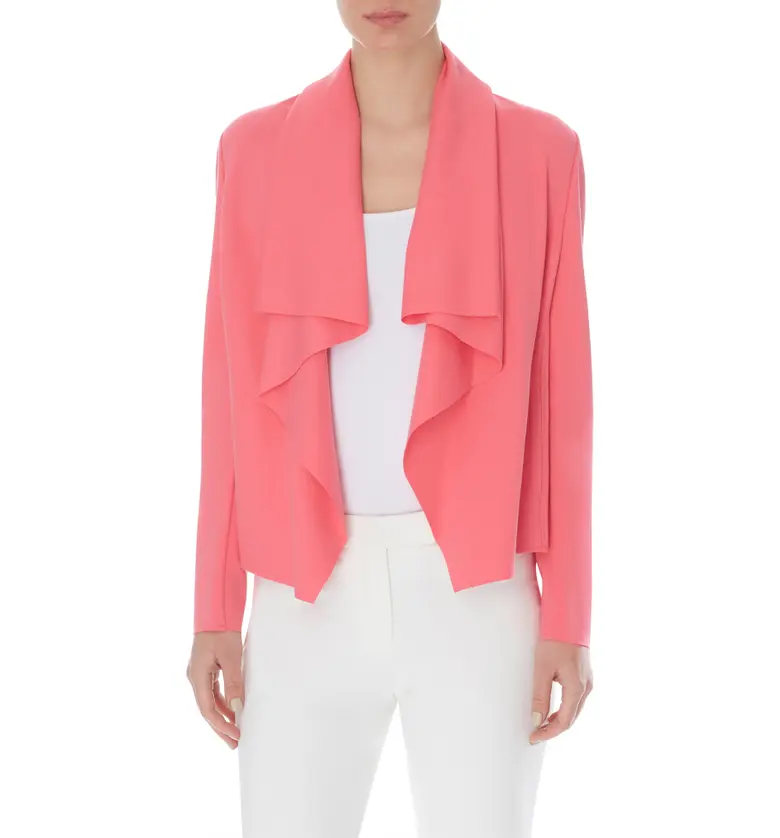 애클라인 Anne Klein Drape Front Jacket_CAMELLIA