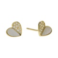 Argento Vivo Mother-of-Pearl Heart Stud Earrings