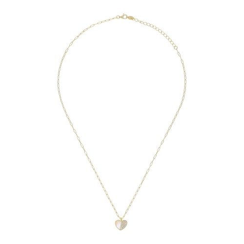  Argento Vivo Mother-of-Pearl Heart Necklace