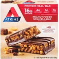Atkins Meal Bars, Peanut Fudge Granola, Keto Friendly, 5 Count
