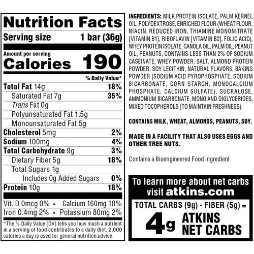  Atkins Protein Wafer Crisps, Peanut Butter, Keto Friendly, 5 Count