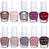 B.c. Beauty Concepts Beauty Concepts Fabulous Nails Mini Nail Polish Collection  Set of 10 Unique Shades of Matte and Shimmery Nail Polishes for Women and Girls