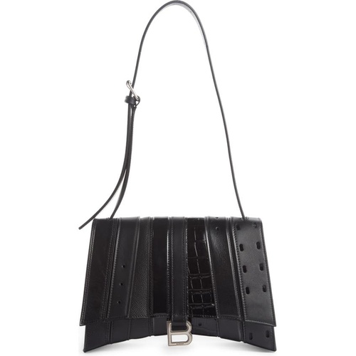 발렌시아가 Balenciaga Multibelt Top Handle Hourglass Leather Shoulder Bag_BLACK