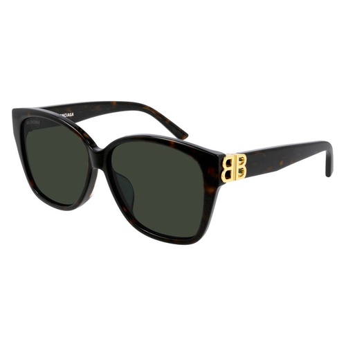 발렌시아가 Balenciaga 59mm Square Sunglasses_HAVANA/ GREEN