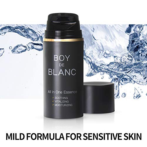  BALLONBLANC Boy De Blanc Mens Face Soothing Moisturizer All-In-One Essence Serum Formulated w/Botanical Ingredients -Non Greasy & Fast Absorbing-3.4 fl oz Pump Type