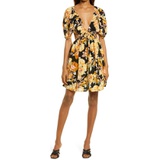 Bardot Floral Open Back Minidress_BOLD FLORAL