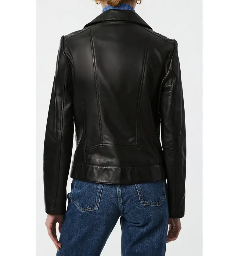  Bernardo Leather Moto Jacket_Black