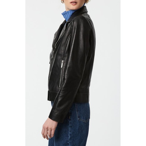  Bernardo Leather Moto Jacket_Black