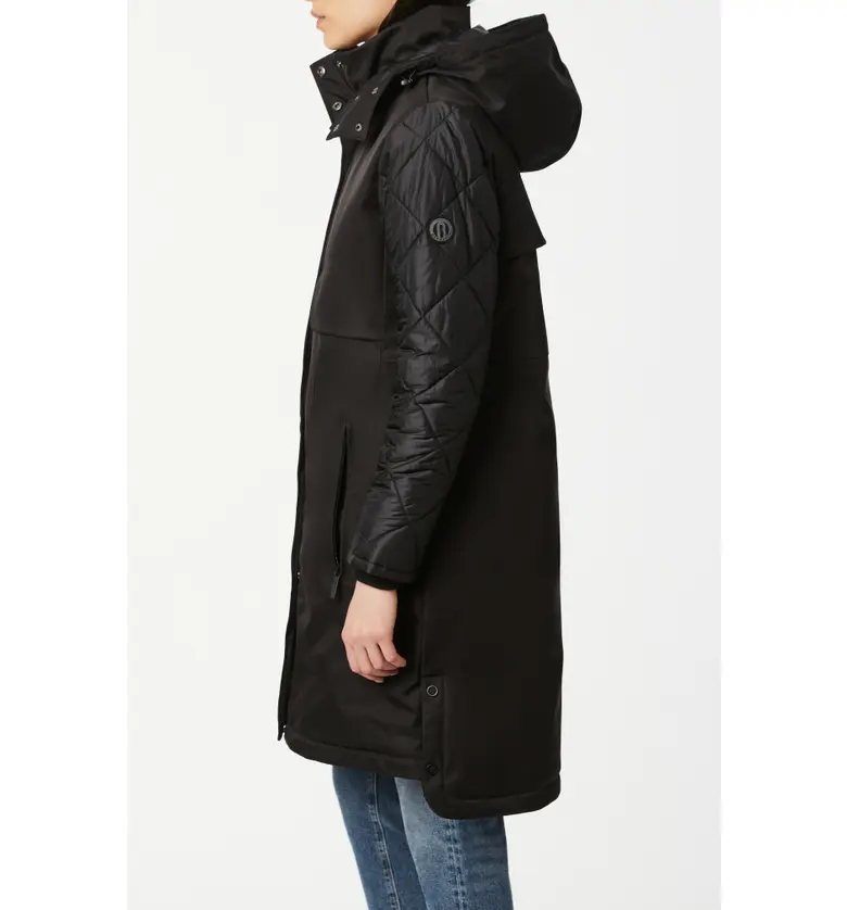  Bernardo Water Resistant Parka with Removable Hood_BLACK