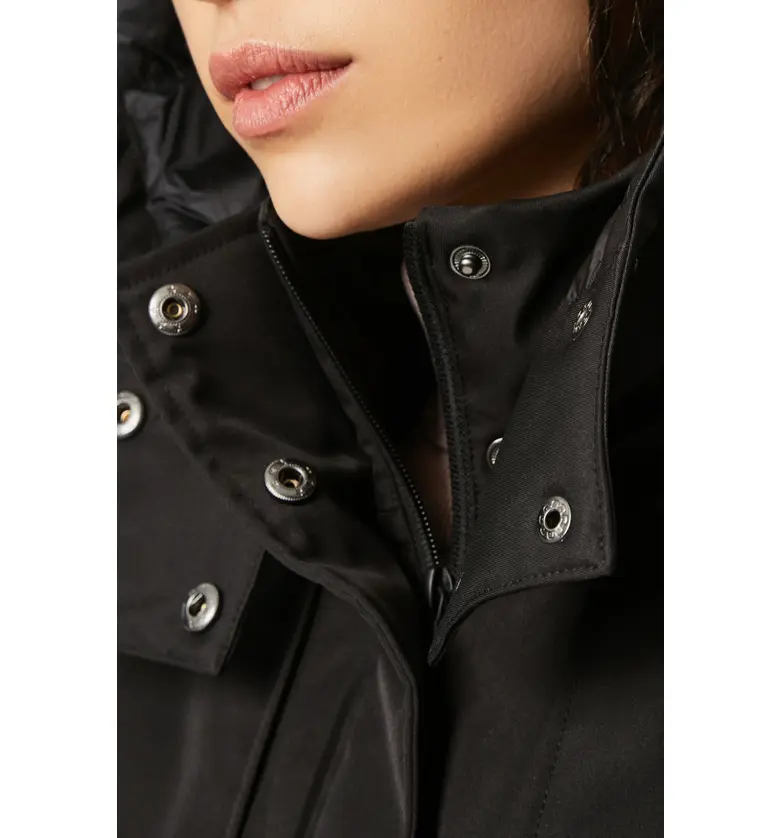  Bernardo Water Resistant Parka with Removable Hood_BLACK