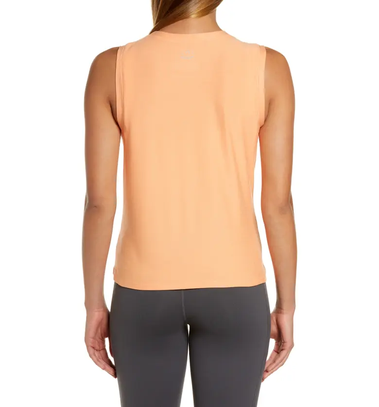  Beyond Yoga Front Twist Muscle Tank_SUNSET PEACH SOLID