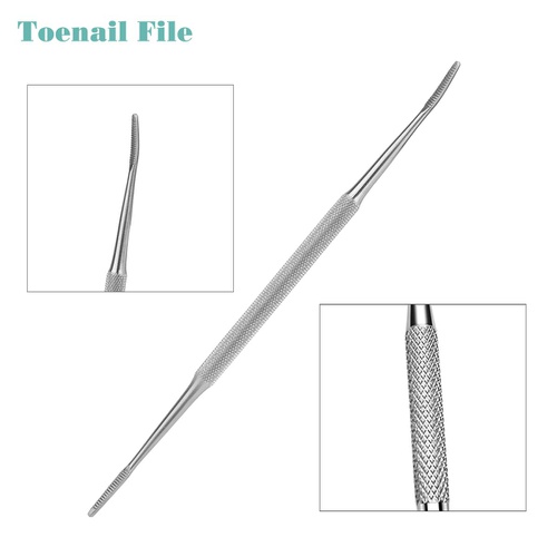  BEZOX Ingrown Toenail Tools - Toenail Lifter and Toenail File Set, Podiatrist Preferred Ingrown Toenails Treatment Tools - Surgical Grade Stainless Steel, W/Tin Storage Box