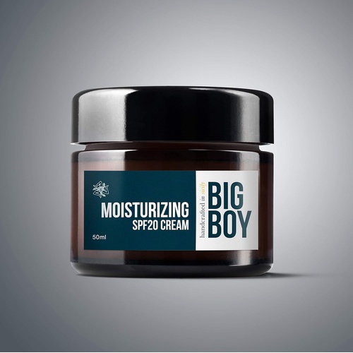  BIG BOY SPF20 Mens Daily Face Moisturizer 50ml - Made in Italy - Anti Aging Action Cream