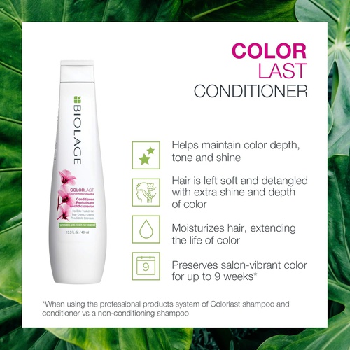  BIOLAGE Colorlast Conditioner | Helps Maintain Color Depth, Tone & Shine | Anti-Fade | for Color-Treated Hair