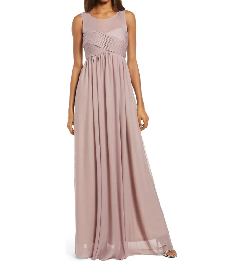 BIRDY GREY Ryan Sleeveless Empire Waist Gown_MAUVE