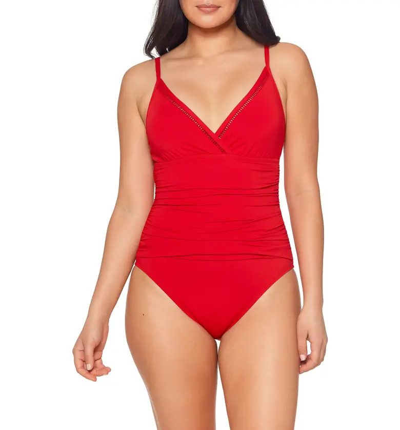BLEU by Rod Beattie Behind the Seams Surplice One-Piece Swimsuit_GINGER