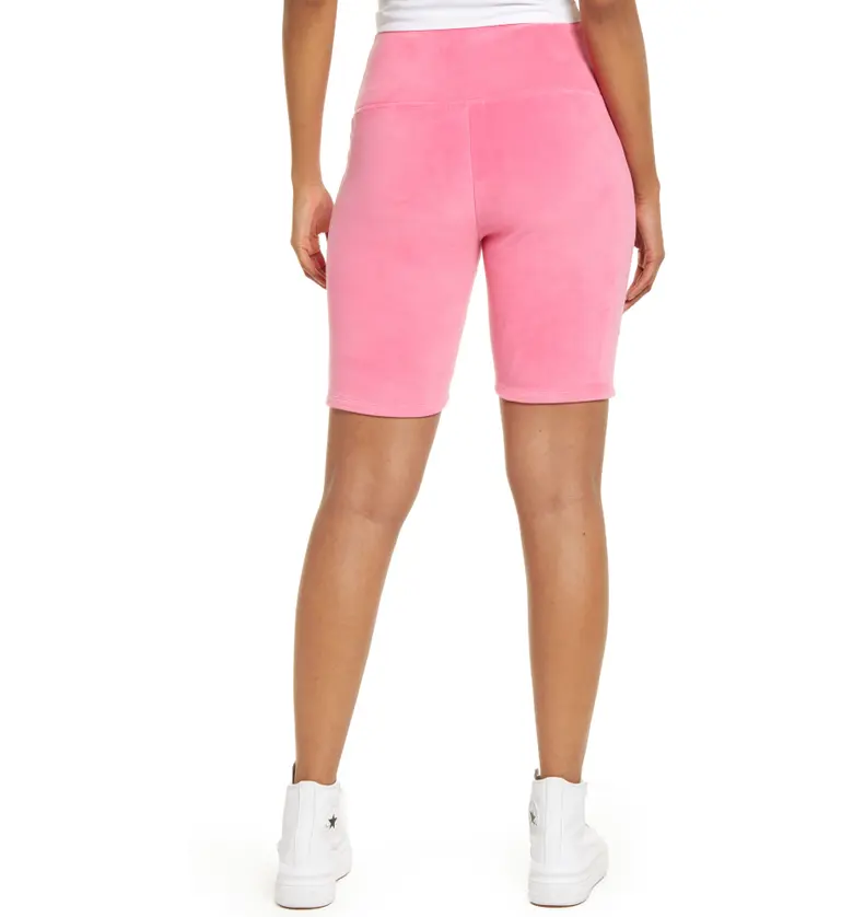  BP. Be Proud by BP Gender Inclusive Velour Bike Shorts_PINK CALIENTE RHINE BUTTERFLY