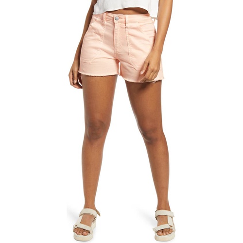  BP. Raw Hem Cotton Stretch Twill Utility Shorts_PINK CREOLE