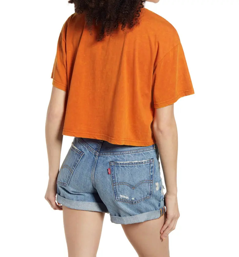  BP. Crop Washed Pocket T-Shirt_RUST AMBER