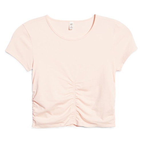  BP. Ruched Organic Cotton Crop T-Shirt_PINK CREOLE