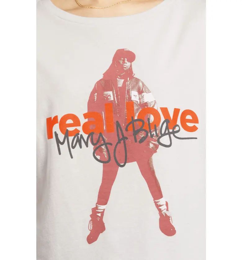  BP. Mary J. Blige Graphic Tee_GREY MARY REAL LOVE