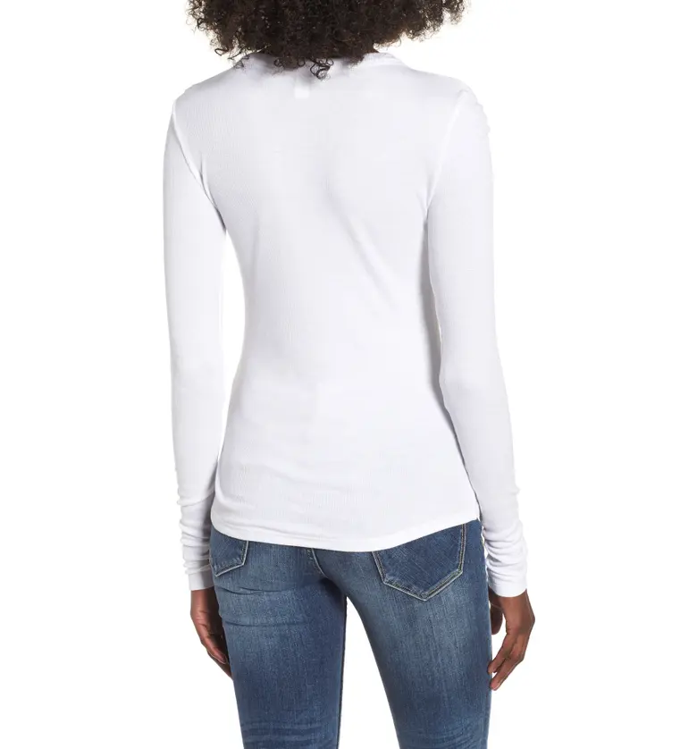  BP. Ribbed Long Sleeve Tee_WHITE