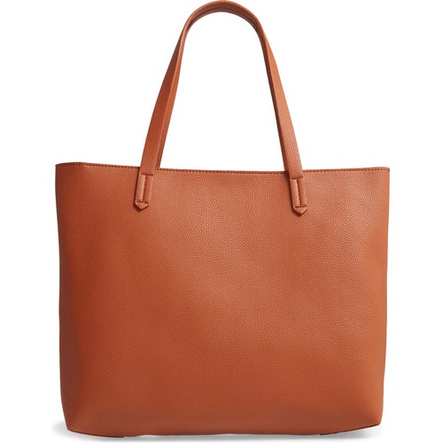  BP. Faux Leather Classic Tote_BROWN COGNAC