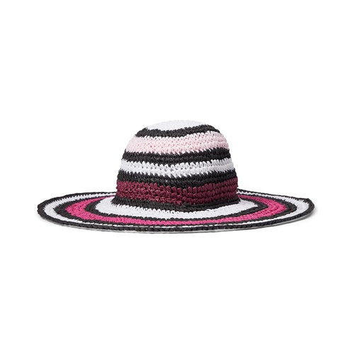  Badgley Mischka Striped Crochet Floppy Hat
